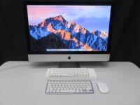 Apple 27" iMac, Model A1419. Running MacOS Sierra V.10.12.16, 3.2GHz, Intel Core i5, 8GB Memory, 1TB HDD, S/N C02T90YDGG7J. Comes with 2 x Keyboards (1 x Apple & 1 x iWantit) & Box.