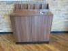 Mobile Wooden Veneered Point of Sale & Waste Unit with 2 Doors, Size H110cm x W100cm x D55cm.