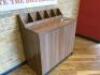 Mobile Wooden Veneered Point of Sale & Waste Unit with 2 Doors, Size H110cm x W100cm x D55cm. - 2