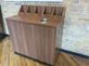 Mobile Wooden Veneered Point of Sale & Waste Unit with 2 Doors, Size H110cm x W100cm x D55cm. - 3