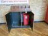 Mobile Wooden Veneered Point of Sale & Waste Unit with 2 Doors, Size H110cm x W100cm x D55cm. - 4