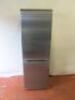 Zanussi Upright Freestanding Fridge Freezer, Model ZRB224NXO. Size H169cm x W56cm x D56cm.