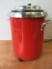 Buffalo Red Soup Kettle with Handles, Lid & Ladle. Model GH227. - 5