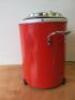 Buffalo Red Soup Kettle with Handles & Lid, Model GH227. - 4