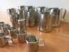 Assorted Lot of 16 Stainless Steel Milk Jugs to Include: 4 x Large, 4 x Medium & 8 x Small. - 3