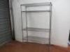 Metro Wire Stainless Steel 4 Tier Static Shelving Bay, Size H188cm x W120cm x D45cm. - 4