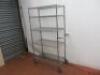 Wire Stainless Steel 4 Tier Mobile Shelving Bay with Handle. Size H172cm x W90cm x D45cm. - 3