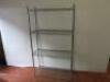 Bigdug Wire Stainless Steel 4 Tier Static Shelving Bay, Size H165cm x W90cm x D45cm.