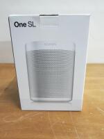 Boxed Sonos One SL Powerful Smart Wireless Speaker. Comes with Quick Start Guide & Power Supply.