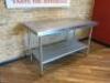 Stainless Steel Prep Table with Shelf Under, Size H90cm x W150cm x D70cm. - 3