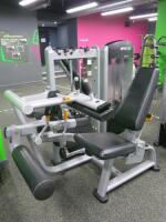Precor Seated Leg Curl Weight Machine, Discovery Selectorized Strength Line, S/N CW35350-102.