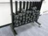 Set of 48 York Dumbbells on Mobile Metal Rack with Anti Lock Bar, Range 1.5Kg to 5Kg. - 4