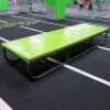 Jigsaw Fitness Exercise/Workout Bench with Tubular Metal Frame & Green Vinyl Padded Top. Size H38cm x W240cm x D75cm. - 4
