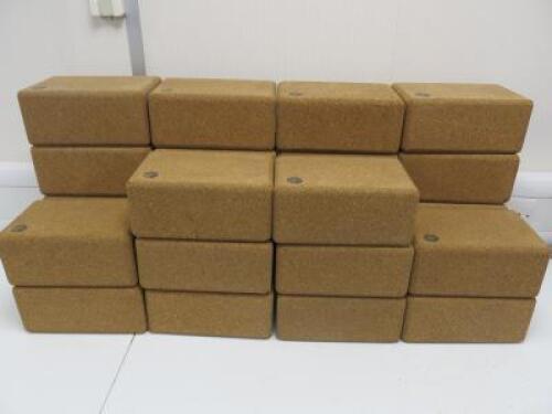 26 x Manduka Yoga Cork Blocks, Size 10cm x 23cm x 15cm.