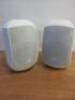 2 x Apart Mask Series 2 Way Speaker in White, Model MASK6TW.