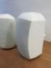 2 x Apart Mask Series 2 Way Speaker in White, Model MASK6TW. - 2