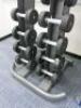 Set of 20 Jordan Dumbbells on Metal Freestanding Rack. Range 1-10kg NOTE: Missing 2 x 8 Kg & 1 x 5 kg. - 3