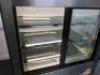 Polar 2 Door Illuminated Black Glass Shelved Refrigerated Display Cabinet, Model D8950. Size H120cm x W90cm x D68cm. - 4