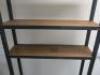 Heavy Duty Box Metal Oak Shelf Unit, Size H180cm x W110cm x D37cm. - 3