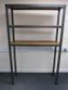 Heavy Duty Box Metal Oak Shelf Unit, Size H180cm x W110cm x D37cm.