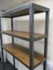 Heavy Duty Box Metal Oak Shelf Unit, Size H180cm x W110cm x D37cm. - 3