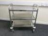Mobile 3 Tier Stainless Steel Trolley.