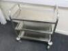 Mobile 3 Tier Stainless Steel Trolley. - 2