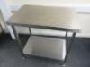 Stainless Steel Prep Table with Shelf Under, Size H90cm x W90cm x D60cm. - 2