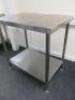 Stainless Steel Prep Table with Shelf Under, Size H90cm x W90cm x D60cm. - 3