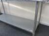 Vogue Stainless Steel Prep Table with Back Splash & Shelf Under, Size H90cm x W180cm x D70cm. - 3