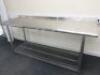 Stainless Steel Prep Table with Back Splash & Stainless Steel Wire Shelf Under, Size H80cm x W180cm x D60cm. - 2