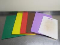6 x Assorted Sized Coloured Chopping Boards ( As Viewed/Pictured).