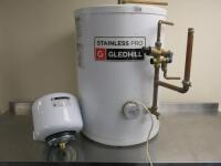 Gledhill Stainless Pro 91Litre Water Heater, Model PRODR090, DOM Jan 2021. Comes with Zilmet 12Lt Expansion Vessel, Model 110ULTRA-PRO, DOM 2021.