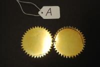 Phine Feminist and Fierce Collection Gold Plated (925 marked) Cuff Style Two Piece Earring, Circular Multi Point Star.
