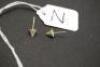 Phine Matt Silver effect cone earring pair (no butterflies). - 4