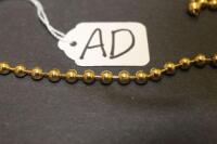 Phine Gold Plated (925 marked) 720mm string of beads necklace.