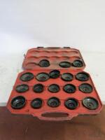 18PC Cup Type Oil Filter Wrench Kit.