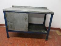 J.A.S Engineering Steel Work Bench with Lockable Cupboard, Size H85cm x W120cm x D60cm