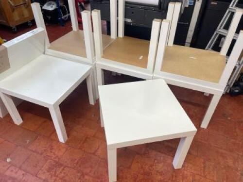15 x Ikea Side Table in White, Model Lack. Size H45cm x W55cm x D55cm. (1 x New Boxed).