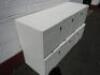 7 x 2 Drawer Metal Pedestal in White with Keys. Size H50cm x W42cm x D57cm. - 2