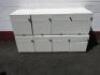 7 x 2 Drawer Metal Pedestal in White with Keys. Size H50cm x W42cm x D57cm. - 5