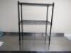 3 Tier Plastic Coated Wire Shelf, Size H79cm x W60cm x D35cm.