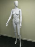 Eve K10 Female Gloss Finish Mannequin on Glass Stand.