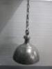 Antiqued Silver Industrial Ceiling Lamp with Metal Chain. Size Lamp 40cm & Chain Length 100cm, Total 140cm. - 3