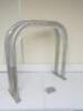 2 x Stainless Steel Outdoor Cycle Stands, Surface Mounted with Fixings. Size H78cm.