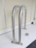 2 x Stainless Steel Outdoor Cycle Stands, Surface Mounted with Fixings. Size H78cm. - 2