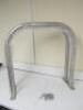 2 x Stainless Steel Outdoor Cycle Stands, Surface Mounted with Fixings. Size H78cm. - 4