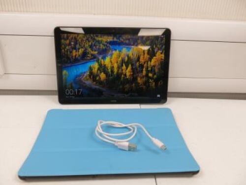 Huawei Media Pad T5, Model AGS2-W09, S/N U8BBB19821601451, 32GB. Comes with Protective Case.