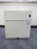 Metal 2 Drawer Pedestal In White, Size H50cm x W42cm x D56cm. Comes with Key.