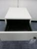 Metal 2 Drawer Pedestal In White, Size H50cm x W42cm x D56cm. Comes with Key. - 2